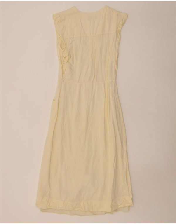 REISS Womens Sheath Dress UK 10 Small  Beige Viscose