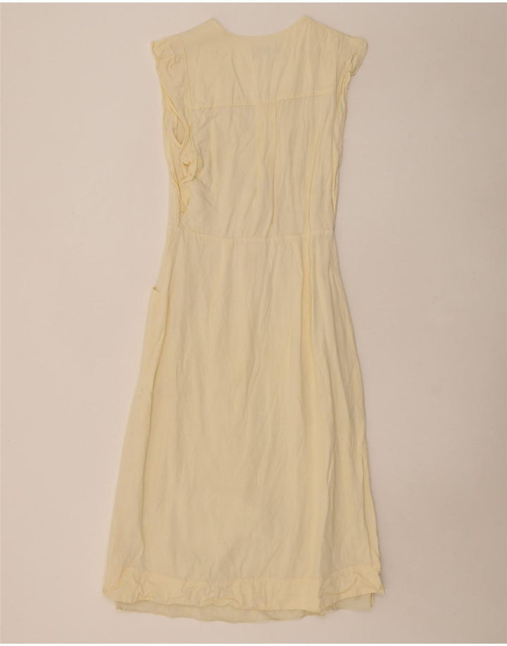 REISS Womens Sheath Dress UK 10 Small  Beige Viscose