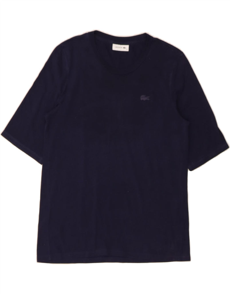 LACOSTE Womens T-Shirt Top Size 38 Medium Navy Blue Cotton Vintage Lacoste and Second-Hand Lacoste from Messina Hembry 