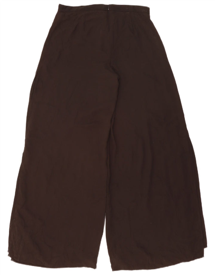 Zara Womens Wide Leg Casual Trousers Medium W30 L31 Black Polyester