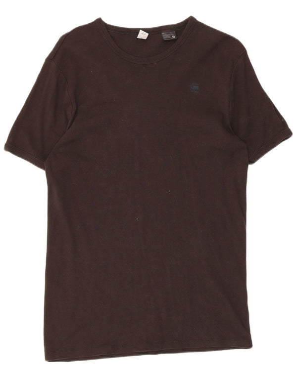 G-Star Mens T-Shirt Top Medium Black Cotton