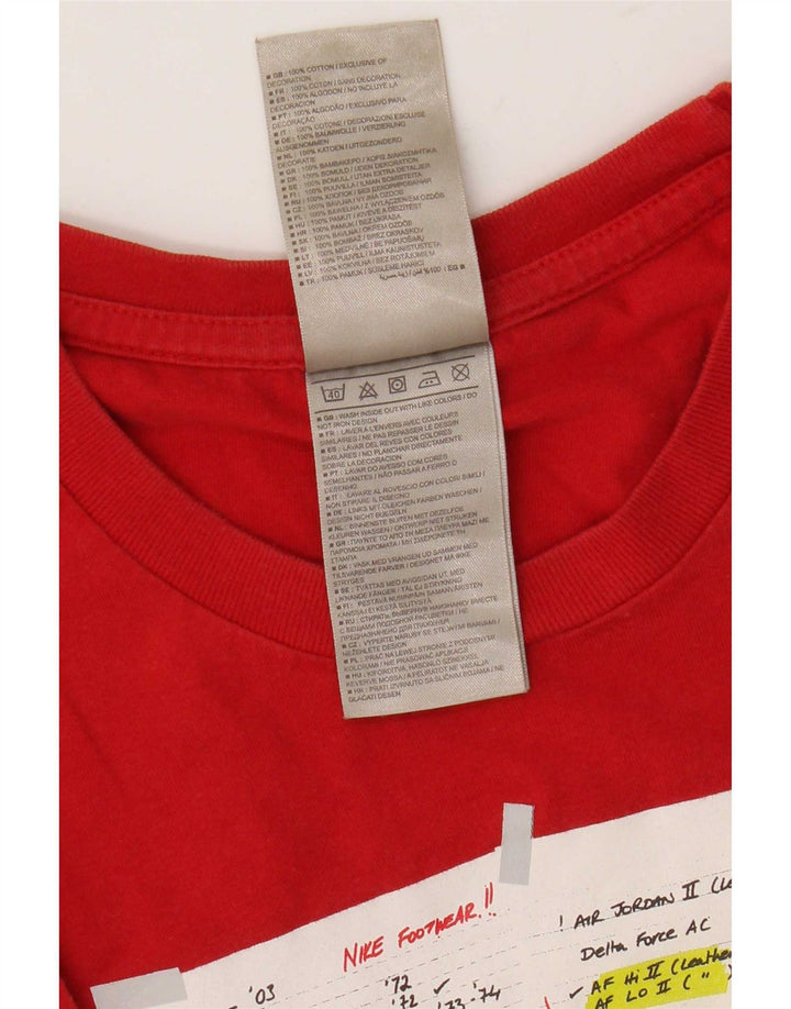 Nike Mens Regular Graphic T-Shirt Top Large Red Cotton
