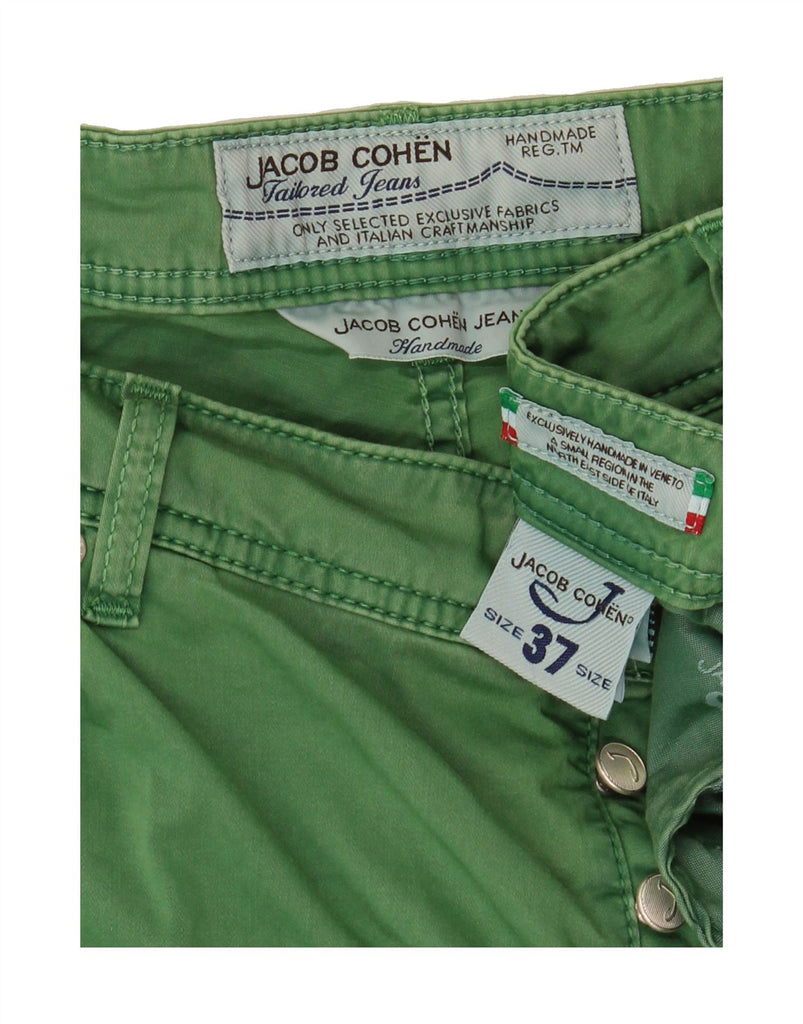 JACOB COHEN Mens Tailored Straight Jeans W37 L30 Green Cotton Vintage Jacob Cohen and Second-Hand Jacob Cohen from Messina Hembry 