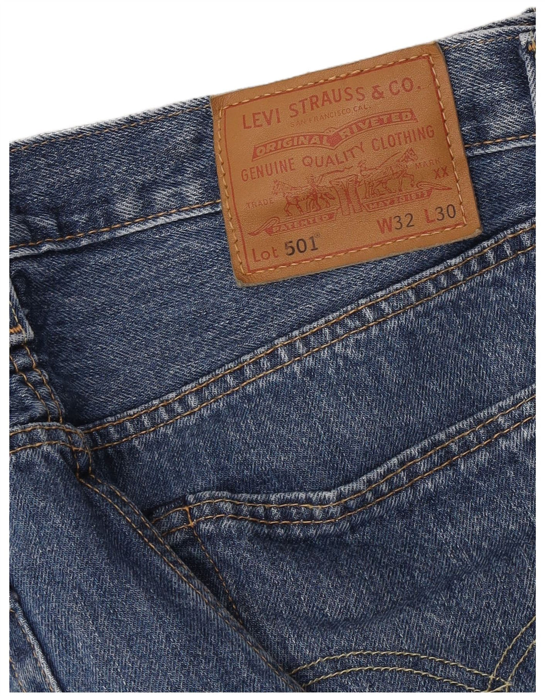 Levi's Mens 501 Straight Jeans W32 L30 Blue