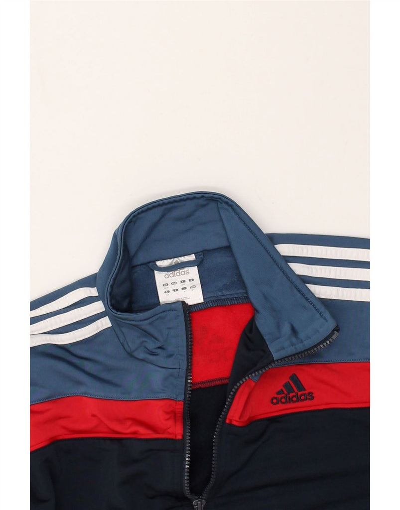 ADIDAS Mens Tracksuit Top Jacket Size 36/38 Small Navy Blue Colourblock | Vintage Adidas | Thrift | Second-Hand Adidas | Used Clothing | Messina Hembry 