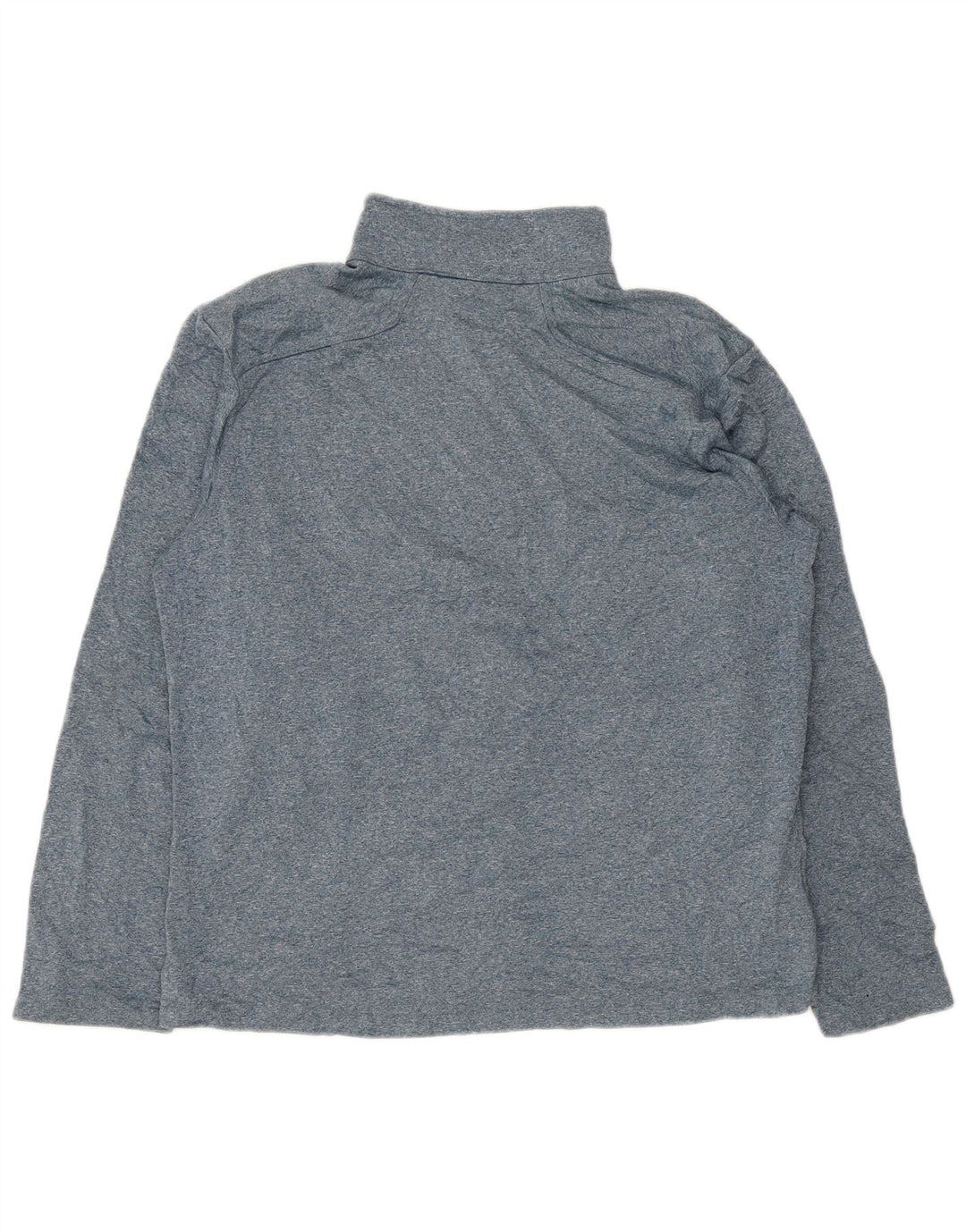 EDDIE BAUER Mens Dri Fit Zip Neck Sweatshirt Jumper XL Blue Flecked
