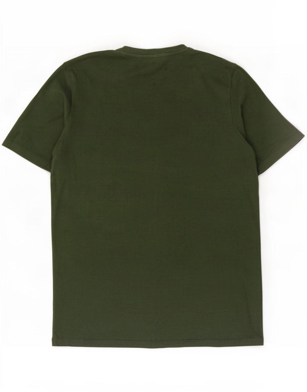 Jack & Jones Mens Graphic T-Shirt Top Large Green Cotton