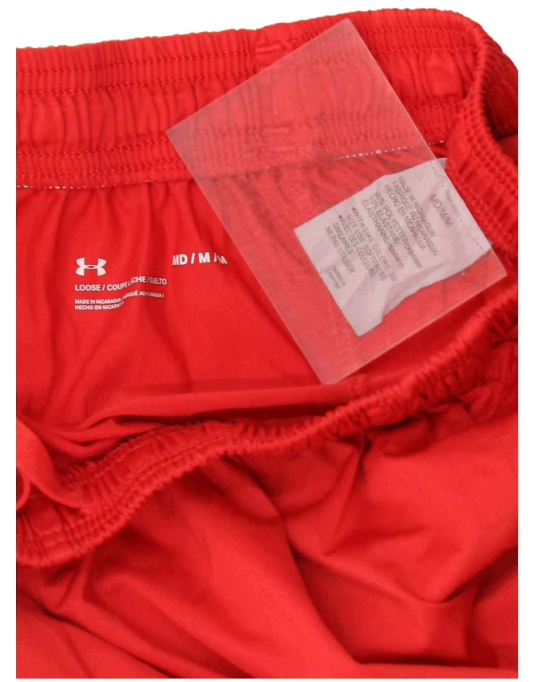 UNDER ARMOUR Mens Sport Shorts Medium  Red Colourblock Polyester