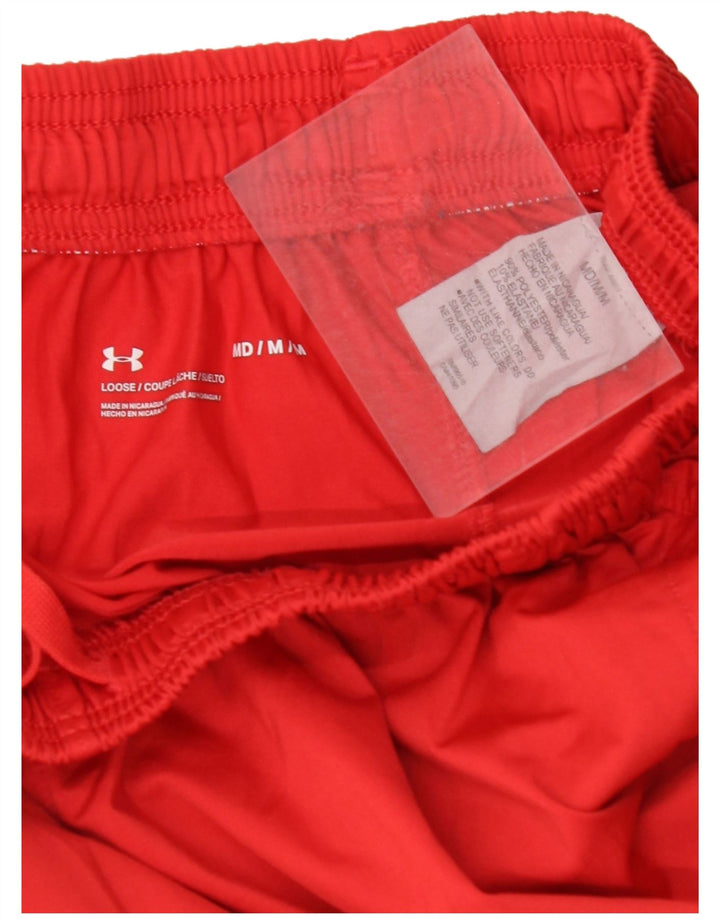 UNDER ARMOUR Mens Sport Shorts Medium  Red Colourblock Polyester