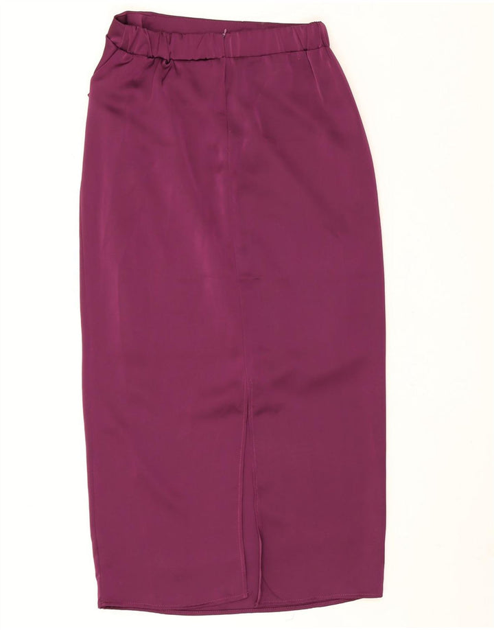 Vintage Womens 2 Button Piece Skirt Set XL W28 Purple Polyester