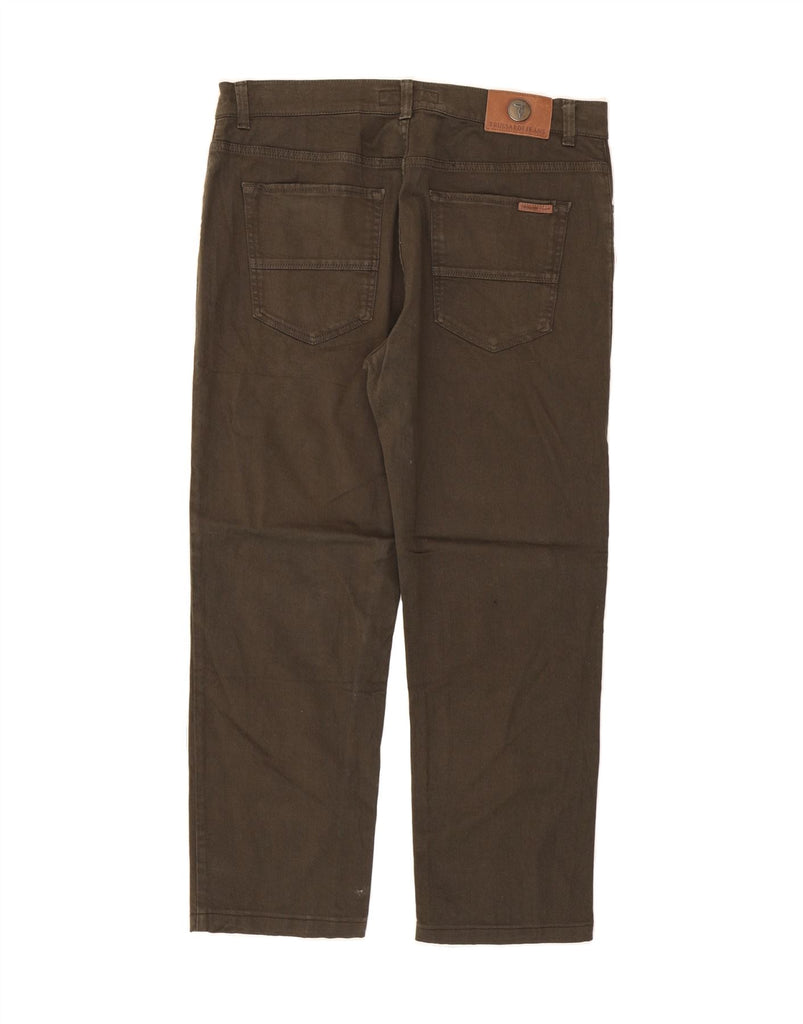 TRUSSARDI Mens Straight Jeans W38 L27 Khaki Vintage Trussardi and Second-Hand Trussardi from Messina Hembry 