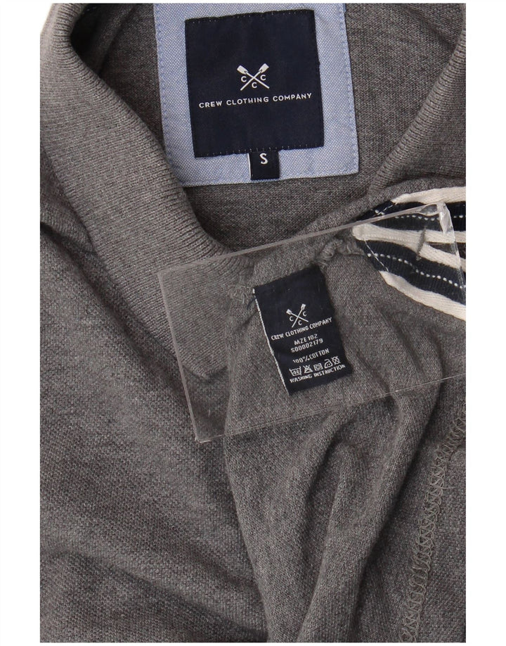 Crew Clothing Mens Polo Shirt Small Grey Cotton