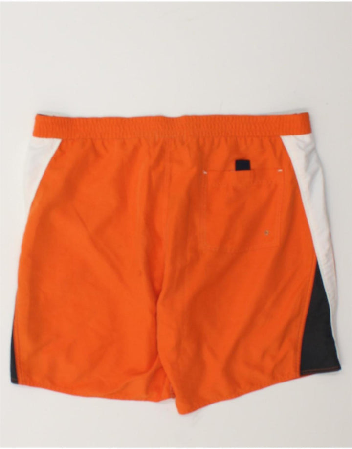 Fila Mens Swimming Shorts Large Orange Colourblock