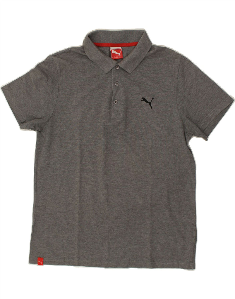 PUMA Mens Polo Shirt Medium Grey Cotton Vintage Puma and Second-Hand Puma from Messina Hembry 