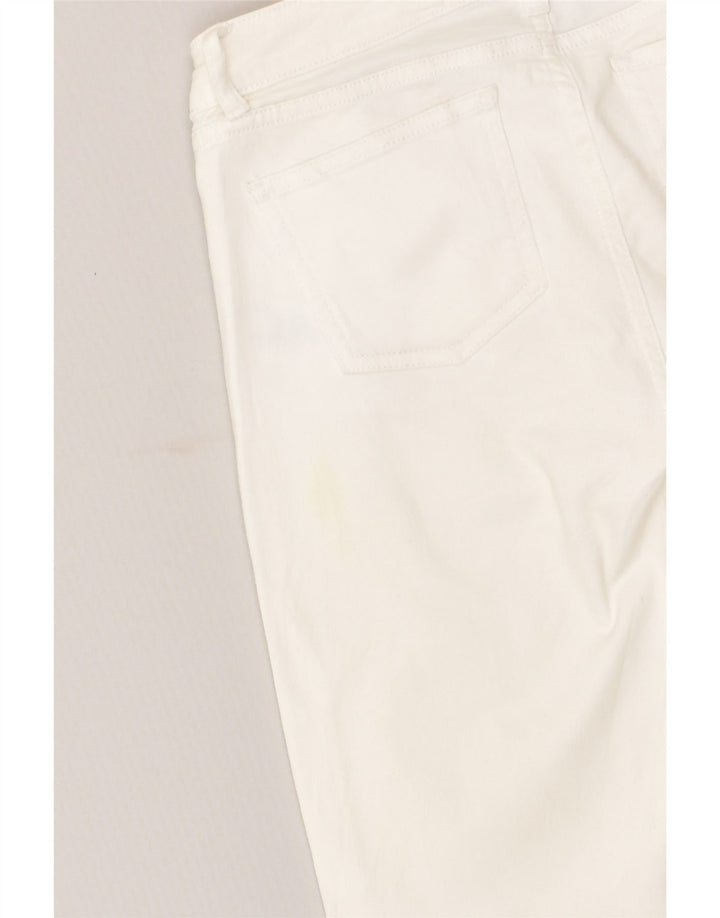 CHAPS Womens Denim Shorts US 4 Small W30 Off White Cotton | Vintage Chaps | Thrift | Second-Hand Chaps | Used Clothing | Messina Hembry 