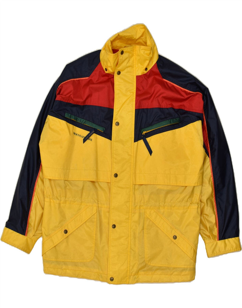 VINTAGE Mens Rain Jacket UK 40 Large Yellow Colourblock | Vintage Vintage | Thrift | Second-Hand Vintage | Used Clothing | Messina Hembry 