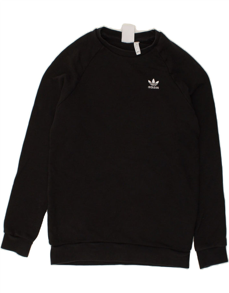 ADIDAS Mens Sweatshirt Jumper Small Black Cotton | Vintage Adidas | Thrift | Second-Hand Adidas | Used Clothing | Messina Hembry 