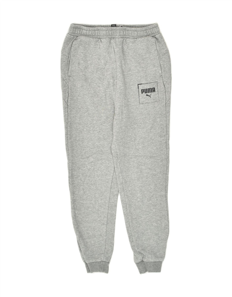 PUMA Boys Tracksuit Trousers Joggers 11-12 Years Grey Cotton | Vintage Puma | Thrift | Second-Hand Puma | Used Clothing | Messina Hembry 