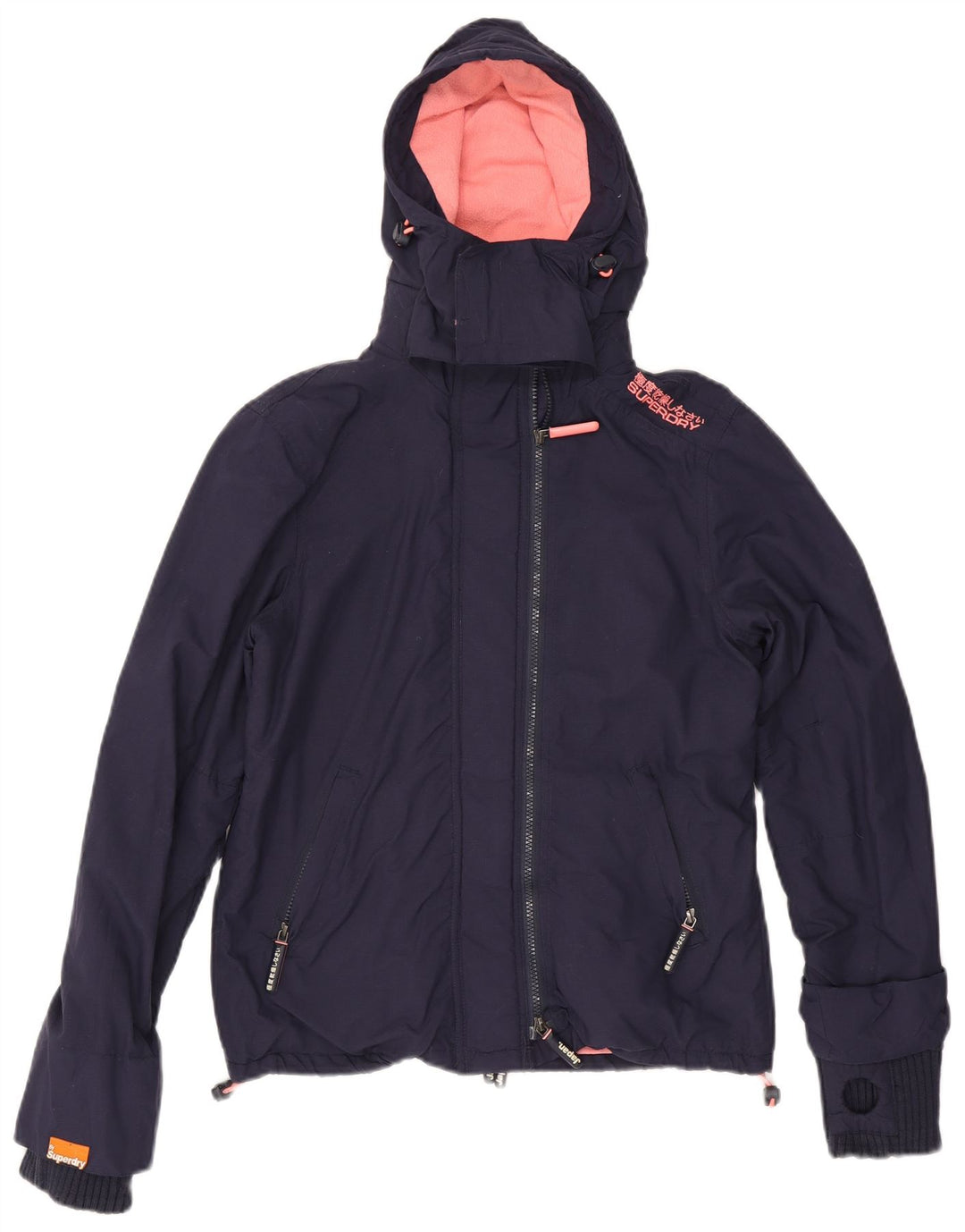 Superdry Womens The Windcheater Windbreaker Jacket UK 14 Medium Navy Blue