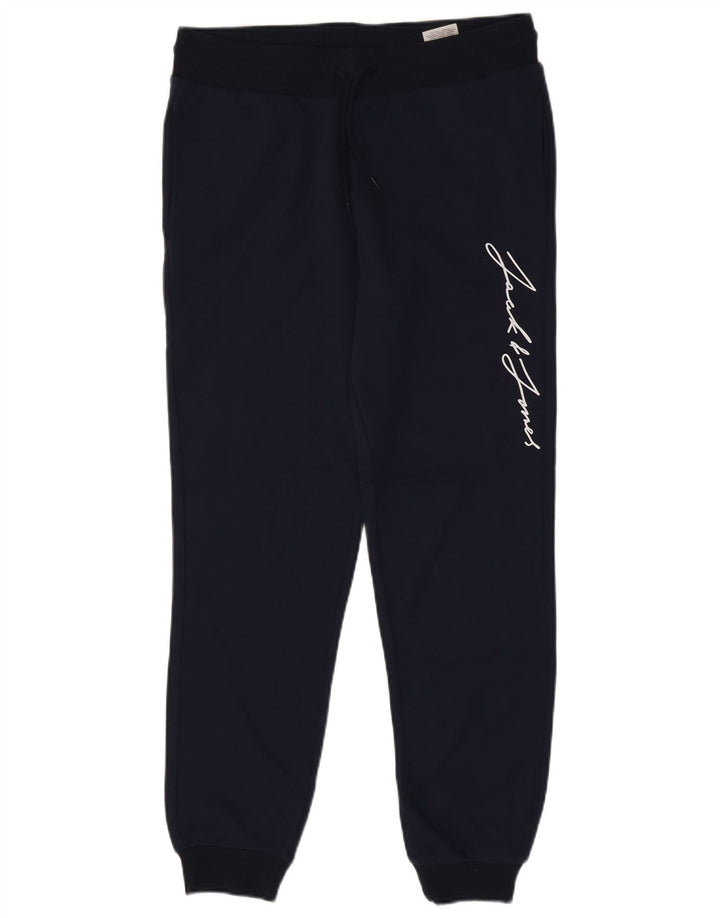 Jack & Jones Mens Graphic Tracksuit Trousers Joggers Medium Navy Blue