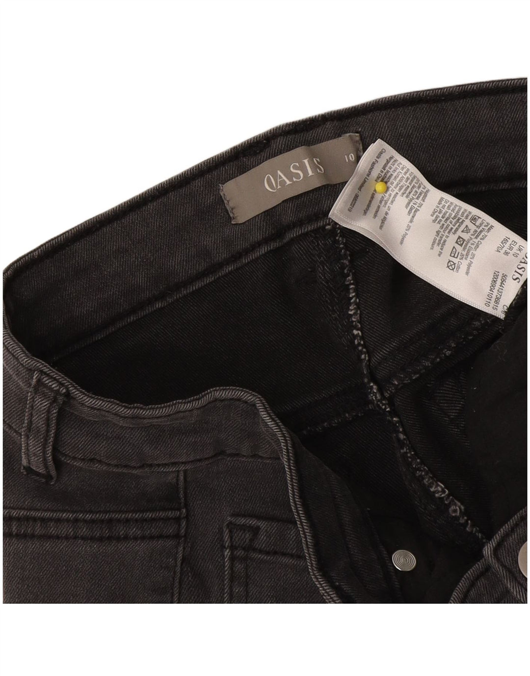 Oasis Womens Denim Shorts UK 10 Small W28 Grey Cotton