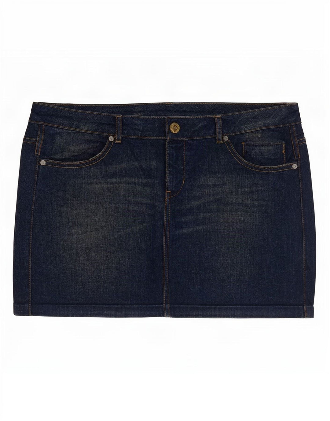 Guess Womens Mini Denim Skirt W32 Large Navy Blue Cotton