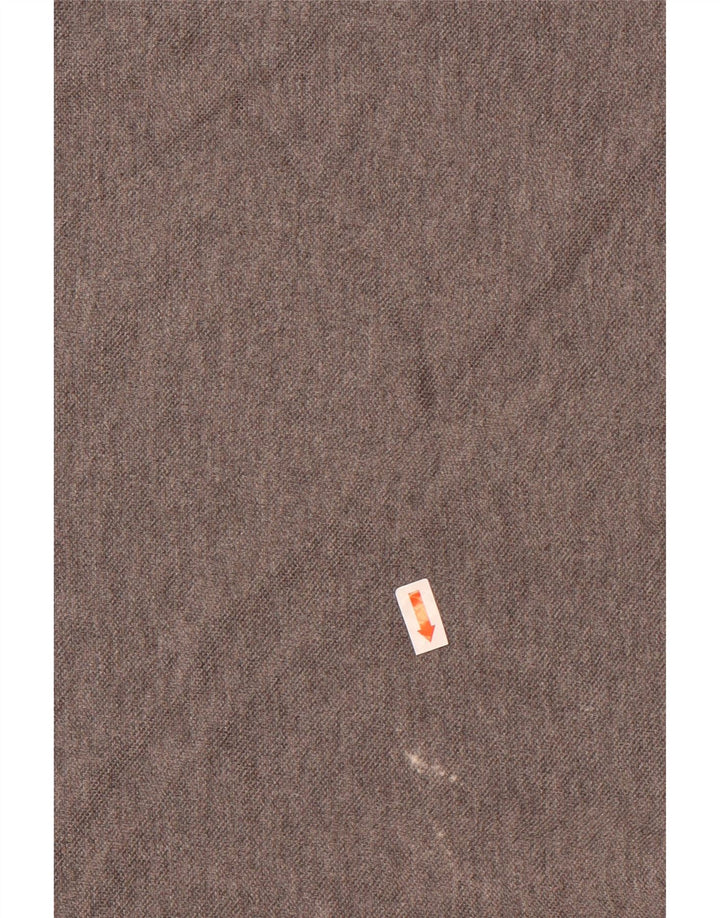 Lacoste Mens Long Sleeve Polo Shirt Size 4 Medium Grey Cotton