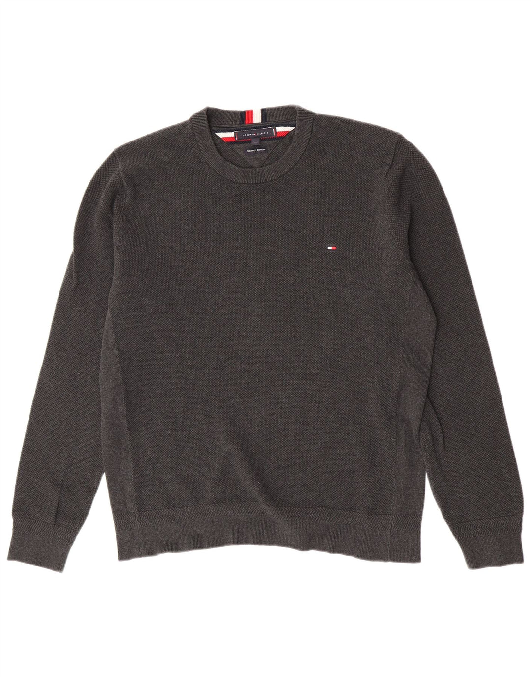 Tommy Hilfiger Mens Crew Neck Jumper XL Grey Cotton