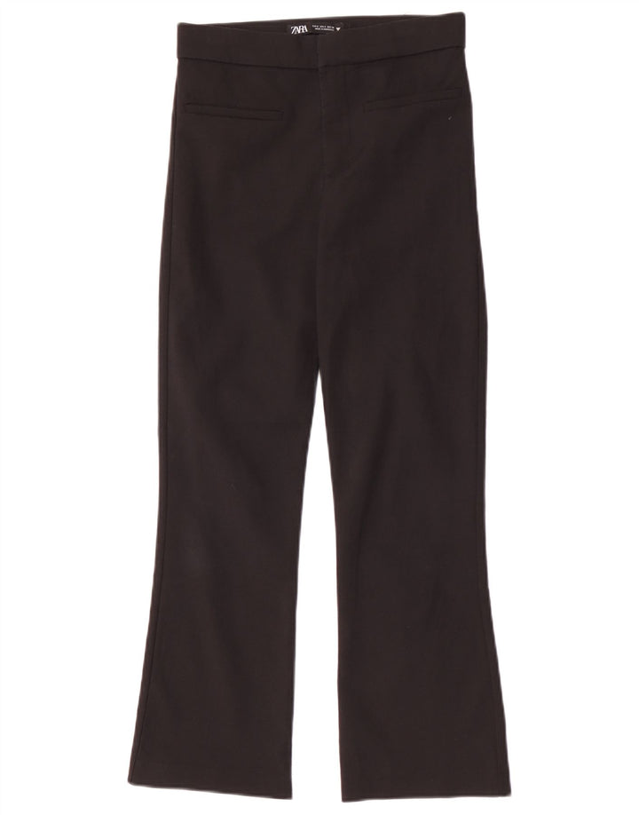 Zara Womens Bootcut Casual Trousers Small W26 L25 Black