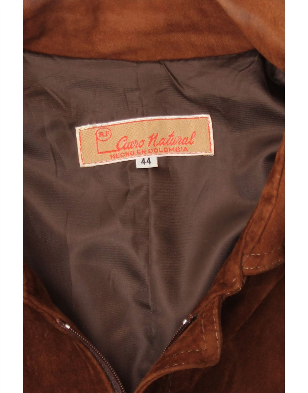 Vintage Mens Bomber Suede Jacket UK 44 2XL Brown Leather