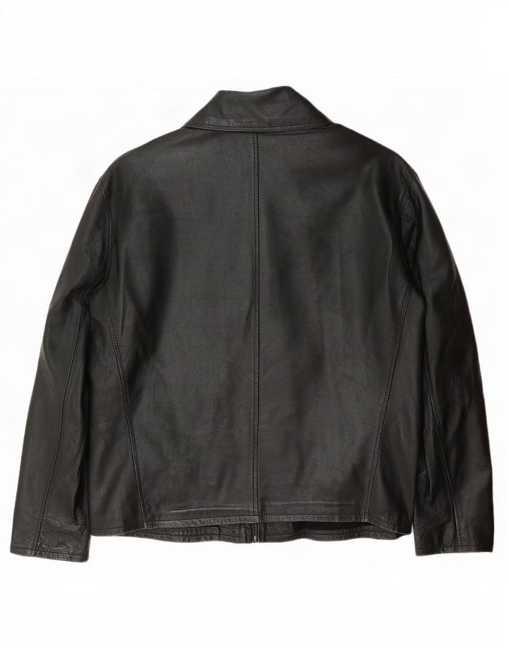 Gaudi Womens Leather Jacket UK 16 Large Black