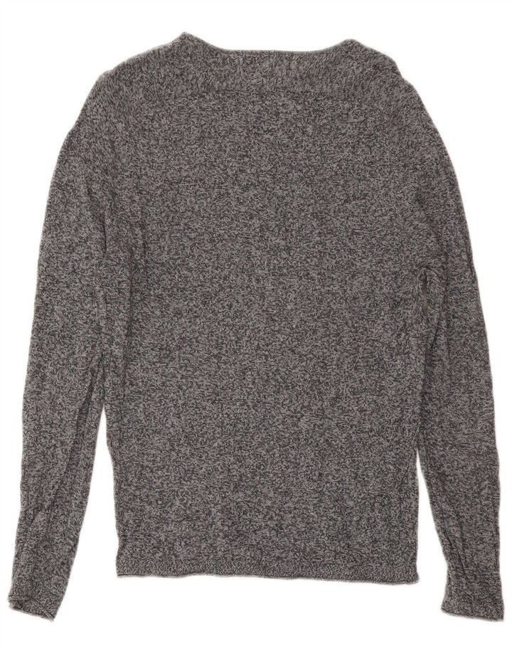 Zara Mens Top Long Sleeve Small Grey Flecked