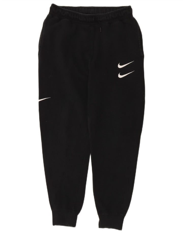 Nike Mens Swoosh Tracksuit Trousers Joggers Small  Black Cotton