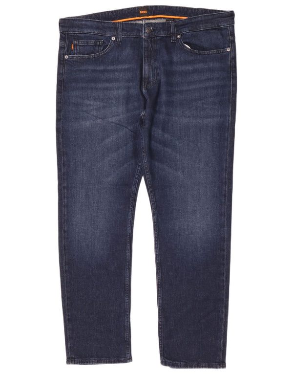 Hugo Boss Mens Delaware Slim Jeans W38 L32 Navy Blue Cotton