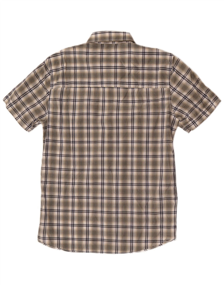 North Sails Mens Short Sleeve Shirt Medium Green Check Cotton