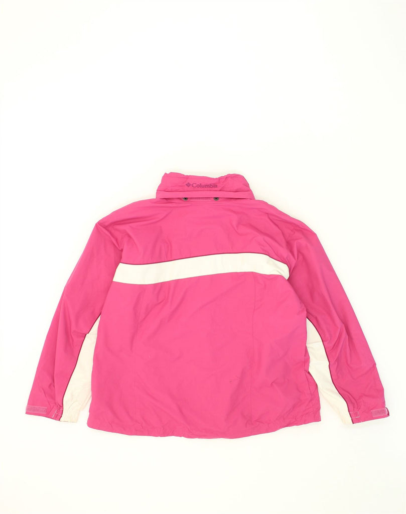 COLUMBIA Womens Windbreaker Jacket UK 16 Large Pink Colourblock Nylon | Vintage Columbia | Thrift | Second-Hand Columbia | Used Clothing | Messina Hembry 