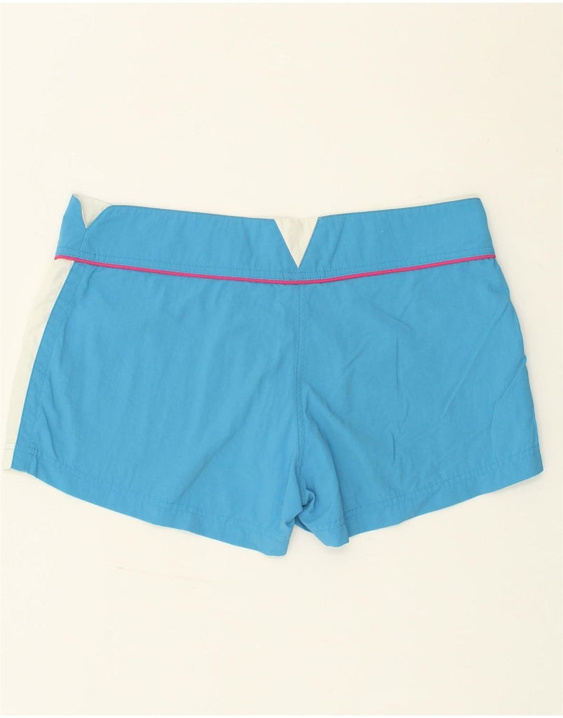 PUMA Womens Graphic Swimming Shorts UK 12 Medium Blue Colourblock | Vintage Puma | Thrift | Second-Hand Puma | Used Clothing | Messina Hembry 