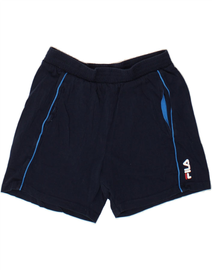 FILA Mens Sport Shorts Small Navy Blue Cotton | Vintage Fila | Thrift | Second-Hand Fila | Used Clothing | Messina Hembry 