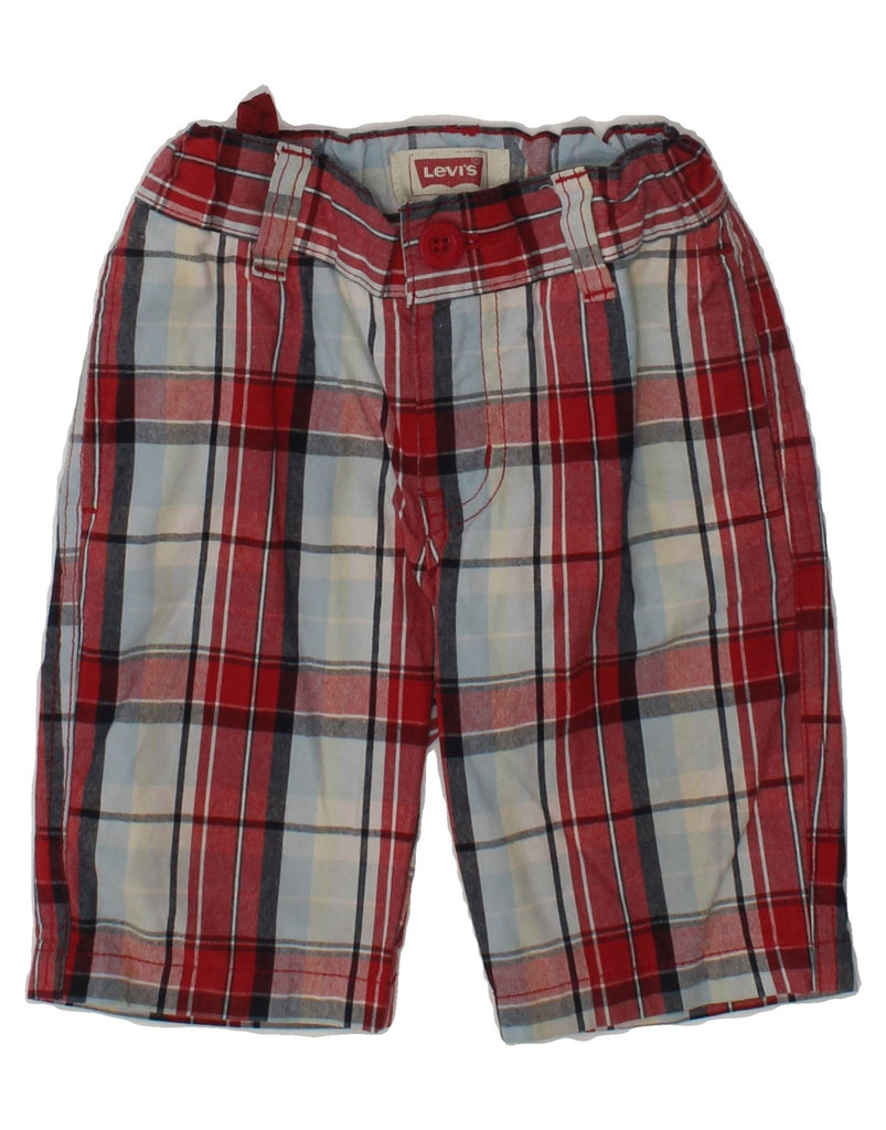 LEVI'S Baby Boys Chino Shorts 18-24 Months W18 Red Check Cotton | Vintage Levi's | Thrift | Second-Hand Levi's | Used Clothing | Messina Hembry 