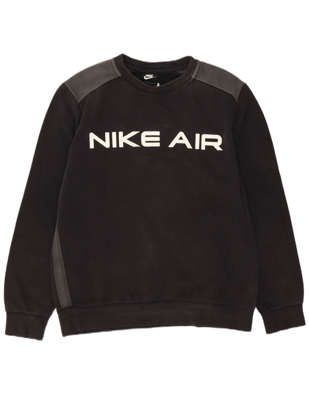 Nike Mens Graphic Sweatshirt Jumper Medium Black Cotton