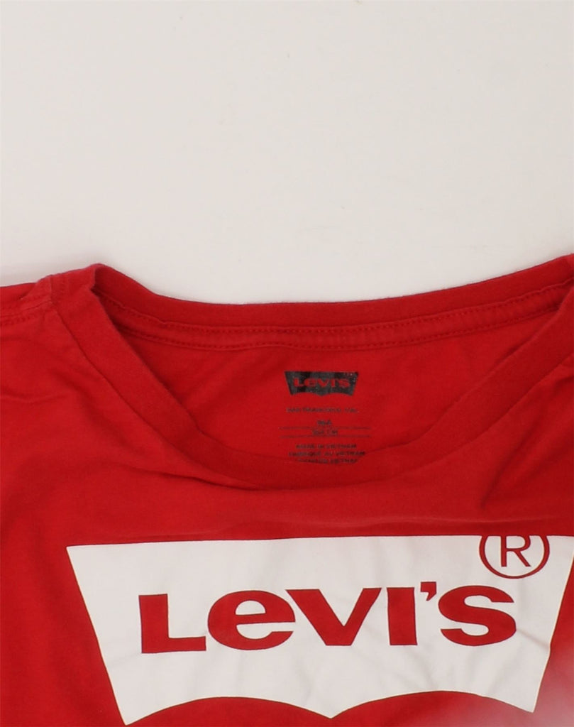 LEVI'S Girls Graphic T-Shirt Top 15-16 Years Red Cotton | Vintage Levi's | Thrift | Second-Hand Levi's | Used Clothing | Messina Hembry 