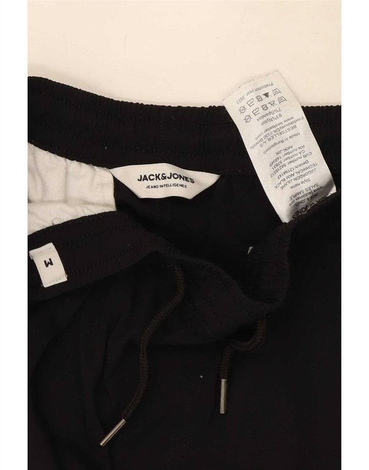 Jack & Jones Mens Tracksuit Trousers Joggers Medium Black Nylon