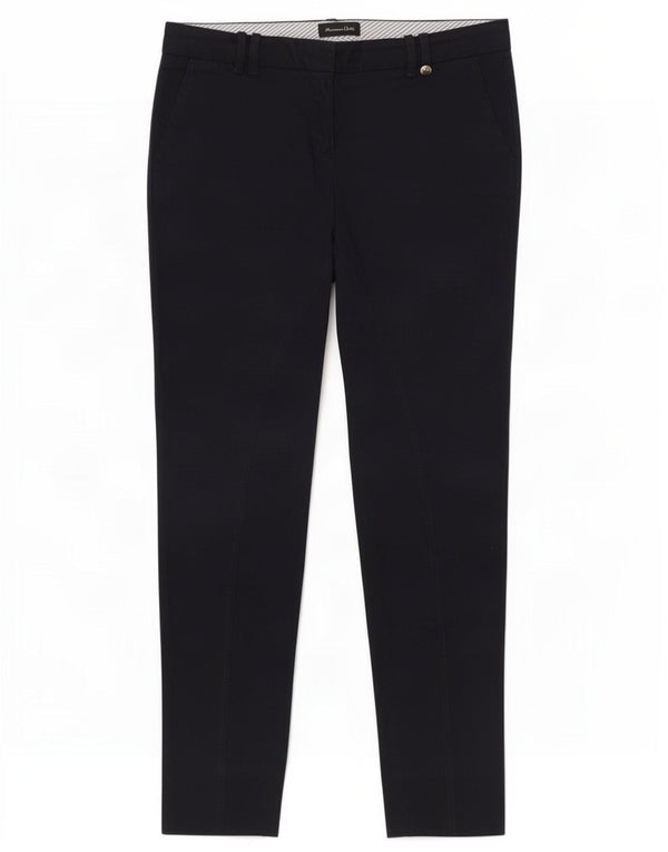 Massimo Dutti Womens Slim Chino Trousers EU 38 Small W28 L29 Navy Blue