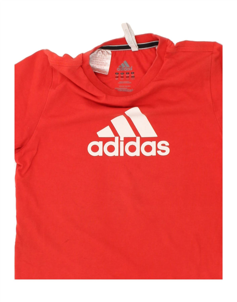 ADIDAS Boys Graphic T-Shirt Top 7-8 Years Red Cotton | Vintage Adidas | Thrift | Second-Hand Adidas | Used Clothing | Messina Hembry 