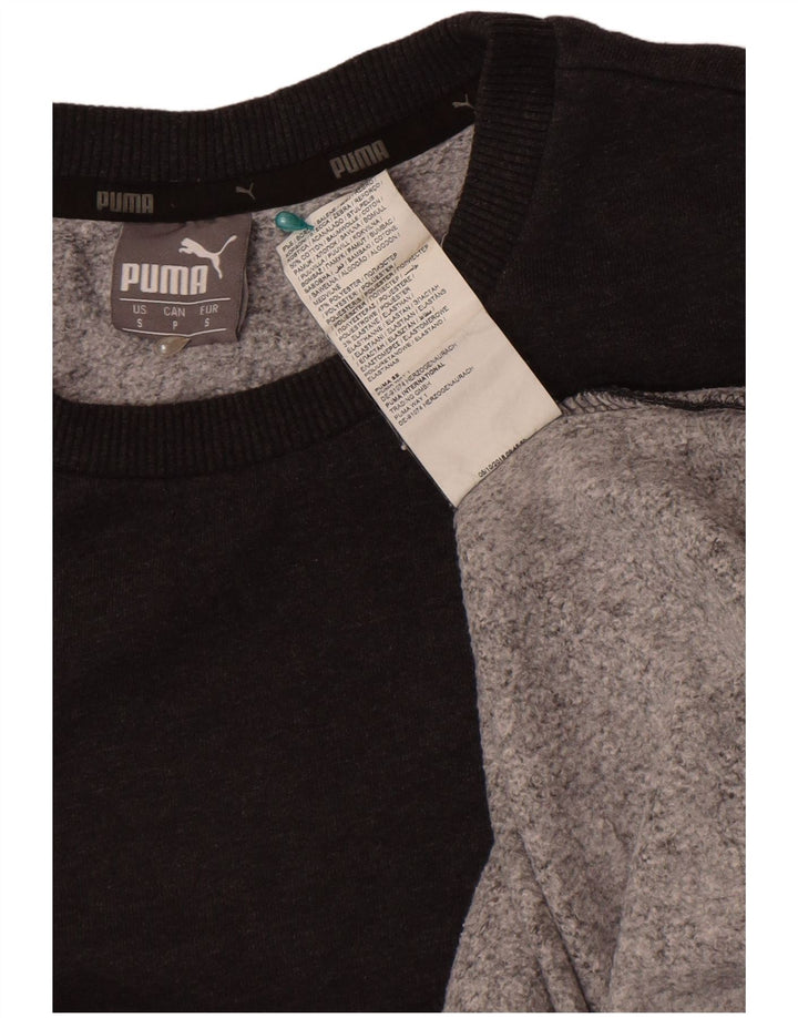 Puma Mens Sweatshirt Jumper Small Grey Cotton