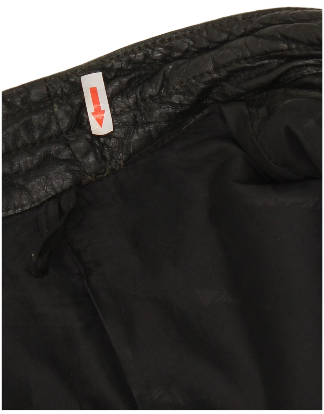 Vintage Mens Leather Gilet UK 40 Large Black Leather