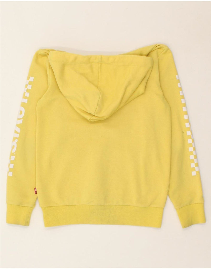 LEVI'S Girls Graphic Hoodie Jumper 9-10 Years Yellow Cotton Vintage Levi's and Second-Hand Levi's from Messina Hembry 