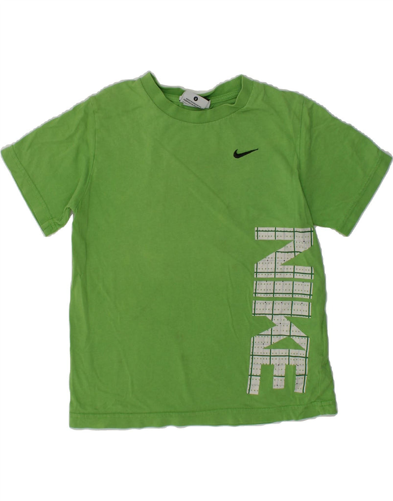 NIKE Boys Graphic T-Shirt Top 4-5 Years Small Green Cotton | Vintage Nike | Thrift | Second-Hand Nike | Used Clothing | Messina Hembry 