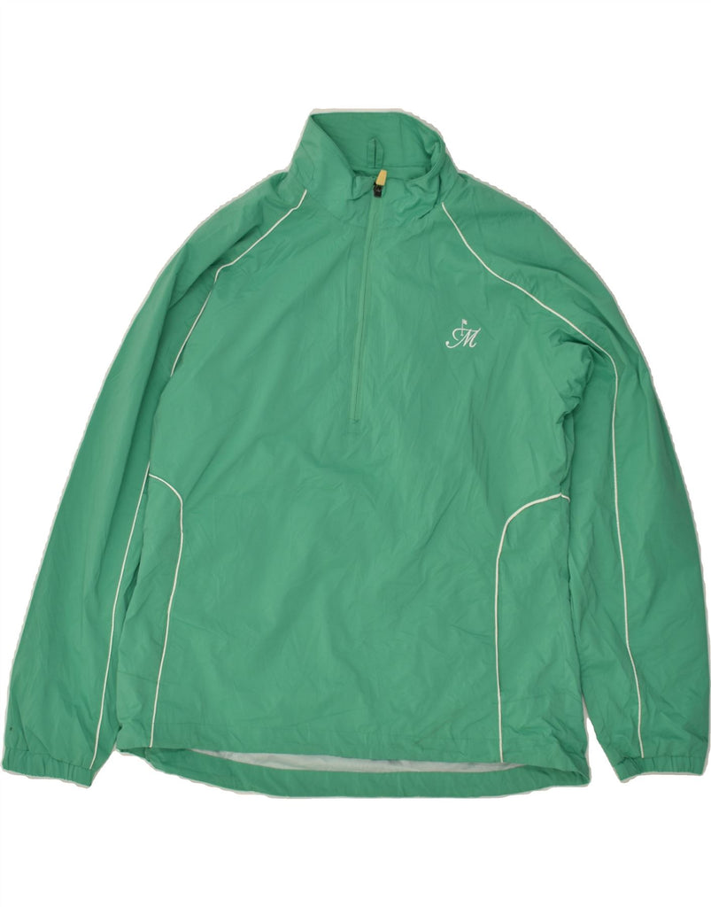 UNDER ARMOUR Mens Zip Neck Pullover Tracksuit Top Medium Green Polyester | Vintage Under Armour | Thrift | Second-Hand Under Armour | Used Clothing | Messina Hembry 