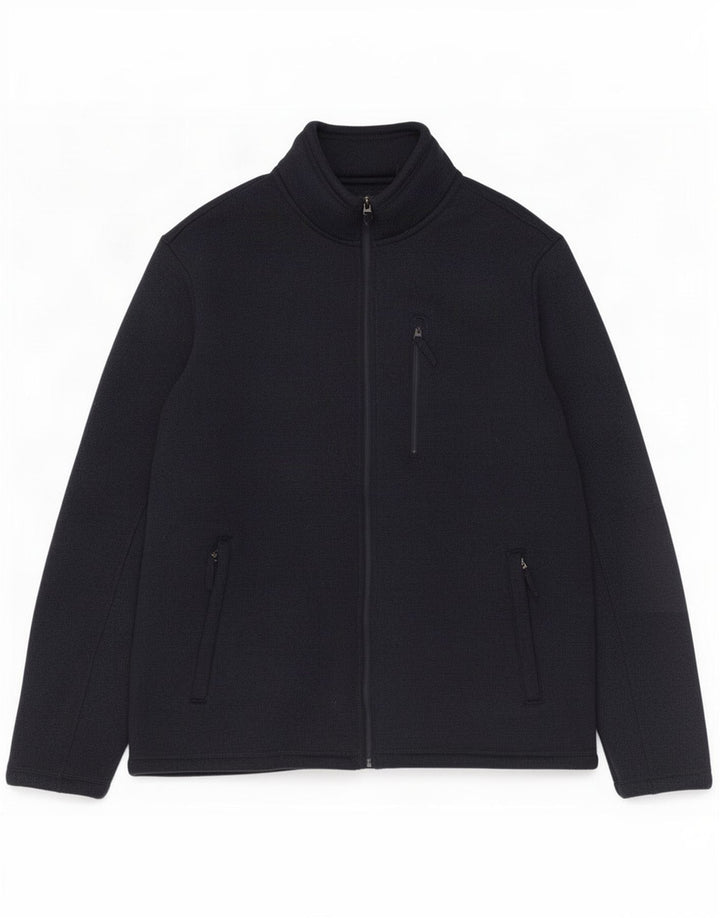 Marks & Spencer Mens Sherpa Tracksuit Top Jacket 2XL Navy Blue Polyester